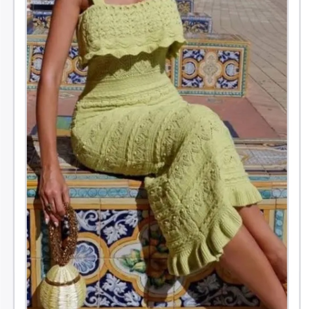 Zara Lime Green Knit Dress